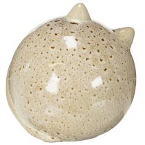 Artikel Keramik-Katze Dekofigur Beige Rund 13cm für Wohn- und Schlafzimmer