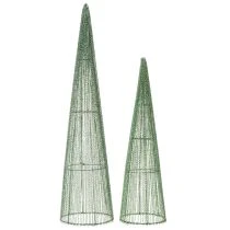 Artikel Steckkegel aus grünem Metall 47 cm und 62 cm für Blumengestecke