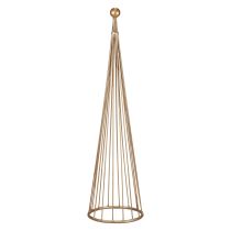 Weihnachtsbaum Metall Deko Gold Kegel H62/83cm 2er-Set