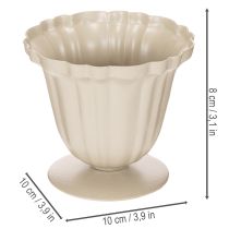 Artikel Dekoschale cremefarben Pokal Blech 10 cm