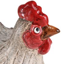 Artikel Keramik Osterdeko Huhn Figur 16×12×12 cm Grau-Rot Innenbereich