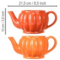 Artikel Keramik Übertopf Teekanne Orange sortiert 21,5×13×10cm 2 St