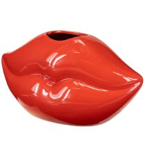 Artikel Keramikvase Lippenmotiv Rot 17×8,5×9 cm