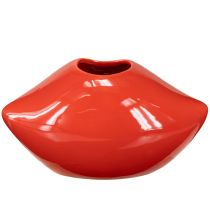 Artikel Keramikvase Lippenmotiv Rot 17×8,5×9 cm