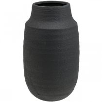 Artikel Keramik Vase Schwarz Blumenvase Deko Vasen Ø17cm H34cm