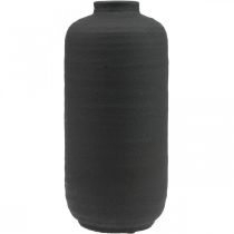 Keramik Vase Schwarz Deko Vasen Rustikal Ø15,5cm H34cm