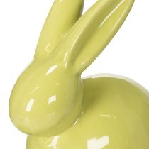 Artikel Keramik-Osterhasen Dekofiguren 11×6,5×12,5 cm sortiert in Gelb, Grün, Braun