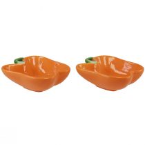 Artikel Keramikschalen Orange Paprika Deko 16x13x4,5cm 2St