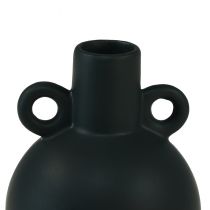 Artikel Keramikvase Mini Vase Schwarz Henkel Keramik Ø8,5cm H12cm