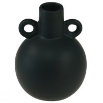 Artikel Keramikvase Mini Vase Schwarz Henkel Keramik Ø8,5cm H12cm