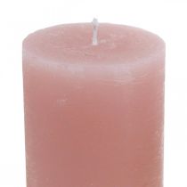 Stumpenkerzen durchgefärbt Rosa 70×100mm 4St