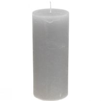 Artikel Stumpenkerzen durchgefärbt Hellgrau 85×200mm 2 St