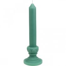 Artikel Deko Stabkerze Retro Kerze Wachs Tischdeko Grün 25cm