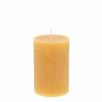 Artikel Durchgefärbte Kerzen Honigfarben 60×100mm 4St