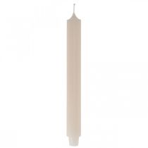 Kerze lang Tafelkerze Stabkerze Creme Ø3cm H29cm