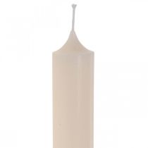 Kerze lang Tafelkerze Stabkerze Creme Ø3cm H29cm