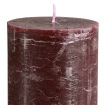 Artikel Burgundrote Stumpenkerzen 2er-Set durchgefärbt 85x200 mm