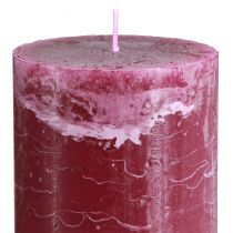 Artikel Durchgefärbte Stumpenkerzen Wachs 85 × 120 mm Rot 2er Set für Dekoration