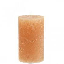 Artikel Durchgefärbte Kerzen Orange Peach Stumpenkerzen 70×120mm 4St