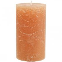 Durchgefärbte Kerzen Orange Peach Verschiedene Größen