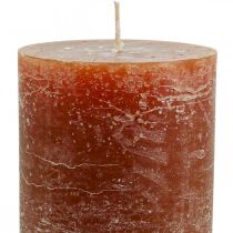 Artikel Durchgefärbte Kerzen Rotbraun Stumpenkerzen 85×150mm 2 St