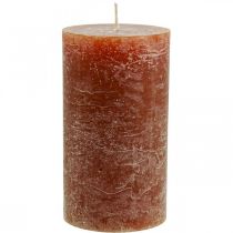 Artikel Durchgefärbte Kerzen Rotbraun Stumpenkerzen 85×150mm 2 St