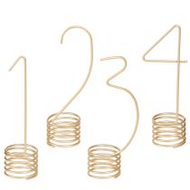 Artikel Kerzendeko Advent Zahlen 1-4 Mattgold Metall H10cm 4 St