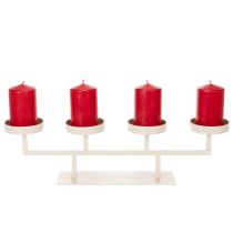 Artikel Kerzenständer aus Metall mit vier Kerzentellern 47 cm creme