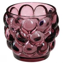 Artikel Kerzenhalter Glas Teelichthalter in Berry Ø7cm H7cm 6 St