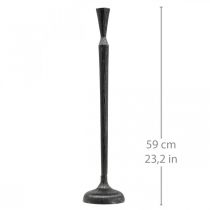 Kerzenständer Schwarz Kerzenhalter Metall Ø13cm H59cm