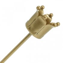 Artikel Kerzenhalter Krone Golden, Stabkerzenhalter Metall 4 St