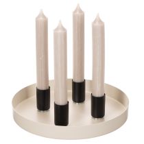 Artikel Magnetische Kerzenhalter rund mattschwarz für Stabkerzen 25 mm, 4 Stück