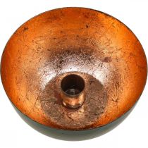 Artikel Kerzenhalter aus Metall Schwarz und Bronze Ø13cm H6,5cm für Stabkerzen