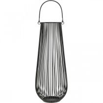 Artikel Kerzenhalter Schwarz Deko Laterne mit Henkel Ø22cm H52cm