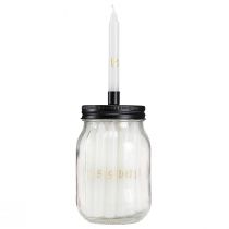 Artikel Kerzenhalter auf Glas mit 24 Kerzen Adventskalender H14,5cm