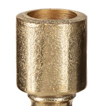 Artikel Kerzenhalter für Flaschen Metall Antik Optik Hellgold H15cm