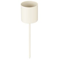 Artikel Kerzenhalter für dicke Stabkerzen Metall Beige 3,8×14cm 4 St