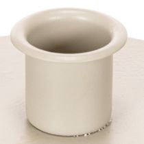 Artikel Kerzenhalter rund Metall cremefarben 10 cm für Stabkerzen 2 Stück Innenbereich