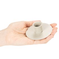 Artikel Kerzenhalter Metall Beige matt 8cm für Stabkerzen 3er-Set