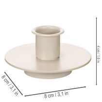 Artikel Kerzenhalter Metall Beige matt 8cm für Stabkerzen 3er-Set