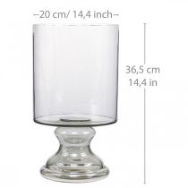 Artikel Windlicht Glas Kerzenglas Getönt, Klar Ø20cm H36,5cm