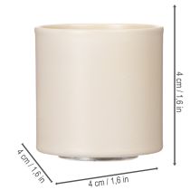 Artikel Magnetische Kerzenhalter aus Metall für dicke Stabkerzen Ø 4 cm 4 Stück taupe-creme