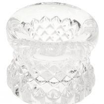 Artikel Kerzenhalter mit Henkel für Stabkerzen Glas 10,5cm Klar 4St