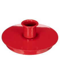 Artikel Kerzenhalter aus Metall Rot kompakt 10cm für Stabkerzen 2er Set