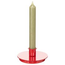 Artikel Kerzenhalter aus Metall Rot kompakt 10cm für Stabkerzen 2er Set