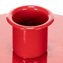 Artikel Kerzenhalter aus Metall Rot kompakt 10cm für Stabkerzen 2er Set
