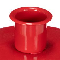 Artikel Kerzenhalter aus Metall 8cm rot für Stabkerzen 3er-Set