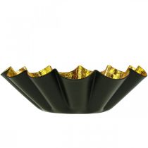 Artikel Teelichthalter aus Metall in Schwarz und Gold Ø12 cm 2er-Set
