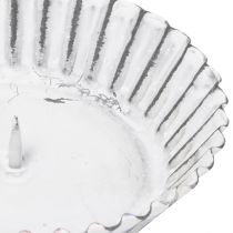 Artikel Kerzenhalter zum Stecken Weiß Kuchenform Ø10cm 4St