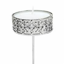Artikel Filigraner Kerzenhalter zum Stecken Silbern Ø6,4cm H12,5cm 4 St Antik-Optik